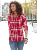 WITT WEIDEN Flanell-Bluse in rot-camel-kariert