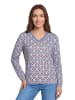 Betty Barclay Blusenshirt mit Gummizug in Blau/Braun