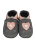 Yihakids Leder-Krabbelschuhe "Liebe" in Grau