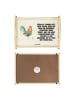 Mr. & Mrs. Panda Servier Tablett Hahn Korn mit Spruch in Vintage