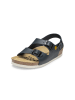 VITAFORM Vollrindleder Sandalen in blau WS