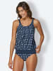 WITT WEIDEN Oversized-Tankini-Top in dunkelblau-getupft