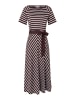 More & More sportives Midikleid, Streifen in chocolate/white