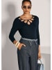 MADELEINE Elegantes Oberteil mit Cut-Outs in marine