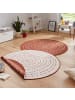 NORTHRUGS In- & Outdoor Wendeteppich Bali rund Terra creme