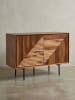 KADIMA DESIGN Sideboard | Sheesham/Metall, 100x71x40cm, 2 Türen