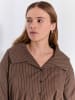 Norr Hemd Augusta in Dark Brown with Stripes