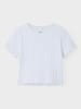 name it Shirt 2er-Set Längsstreifenmuster Rundhals Kurzarm in Weiß