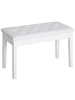 HOMCOM Klavierhocker-76L x 36B x 50H cm-Weiß
