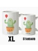 Mr. & Mrs. Panda Kaffeetasse Kaktus Luftballon ohne Spruch in Weiß