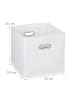 relaxdays 4 x Aufbewahrungsbox in Weiß - (B)30 x (H)30 x (T)30 cm
