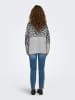 ONLY Eleganter Pullover mit modernem Animal-Print und Farbblock-Design in Grau