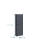 relaxdays Standbriefkasten mit Zeitungsfach in Anthrazit - (B)39,5 x (H)111 x (T)14 cm