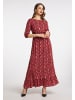 faina Damen Maxikleid in Rot Schlange