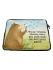 Mr. & Mrs. Panda Laptoptasche Bär Seifenblasen Design mit Spruch in Weiß