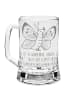 Mr. & Mrs. Panda Bierglas Schmetterling Zitronenfalter mit Spruch in Transparent