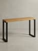 KADIMA DESIGN Konsolentisch Eiche-Dekor / Schwarz 120x39x75,5 cm Design Anrichte