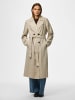 Pieces Trenchcoat in Silver Gray