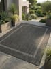 KADIMA DESIGN Teppich Outdoor Flachgewebe Uni-Design Polypropylen Balkon in Schwarz