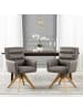 DUBI Möbel 2er-Set: Drehstuhl Mika-Juna in Taupe - (B)59 x (H)94 x  (T)66 cm