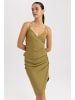 DeFacto Sommerkleid BODYCON DRESS in Oliv