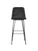 Beliani 2-tlg Barhocker CASSITA in Schwarz