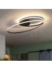 ZMH Deckenleuchte LED Oval in schwarz 3000K warmweiß 36W