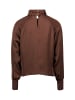 Zero  Satinbluse mit Stehkragen in Chicory Coffee