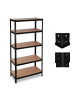 relaxdays 2x Schwerlastregal in Schwarz - (B)90 x (H)180 x (T)60 cm