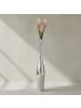 KADIMA DESIGN Große moderne Aluminium Blumenvase in Silber, 75 cm hoch, stilvoll