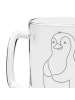 Mr. & Mrs. Panda Glas Bierkrug Pinguin Diät ohne Spruch in Transparent
