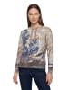 Betty Barclay Feinstrickpullover mit Lurexfaden in Beige/Blau