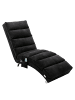 ABRIHOME Entspannungsliege in Schwarz mit Vibration und Seitentaschen für Wohnzimmer
