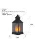 STAR Trading Laternen-Set Flame Lantern, 6 Stück, Schwarz, Flackern, LED, Timer, Ge