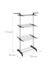 relaxdays Wäscheständer in Weiß/ Grau - (H)173 x (B)126 x (T)64 cm