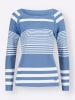 WITT WEIDEN Pullover in hellblau-weiß-gestreift