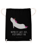Mr. & Mrs. Panda Sportbeutel Einhorn Yoga mit Spruch in Schwarz