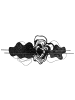 Beliani Wandobjekt SALLINS Schwarz/Grau/Braun - (W) 115 x (H) 48 x (L) 6 cm Horizontal
