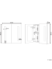 Beliani Bad-Spiegelschrank CHABUNCO in Schwarz/Silber - (W) 60 x (H) 60 x (L) 14 cm