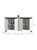 ebuy24 Sideboard Tomasa Weiß 160 x 36 cm