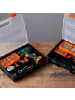 relaxdays 4-tlg. Sortierbox Set in Schwarz/ Orange