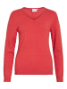 Vila Strickpullover in Aurora Red
