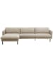 58 aufm Kessel SOFA mit Longchair links Katina Flachgewebe beige
