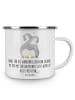 Mr. & Mrs. Panda Camping Emaille Tasse 9. Hochzeitstag Keramikho... in Weiß