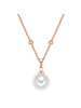 Lulu & Jane Perlen-Kette aus Messing mit Muschelkernperle in roségold