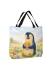 Mr. & Mrs. Panda Shopper Damen Pinguin Frühling Pommes Design oh... in Weiß