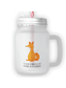 Mr. & Mrs. Panda Trinkbecher Einhorn Fuchs mit Spruch in Transparent