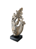 GILDE Skulptur Female Mask bronzefarben - (H) 31,5 cm