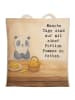 Mr. & Mrs. Panda Tote Bag Panda Pommes Gebet Design mit Spruch in Weiß