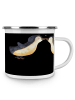 Mr. & Mrs. Panda Camping Emaille Tasse Flitterwochen Abenteuer m... in Schwarz